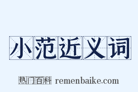 小范近义词是什么意思的图片